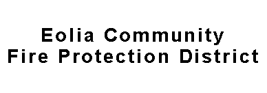 Text Box: Eolia Community Fire Protection District